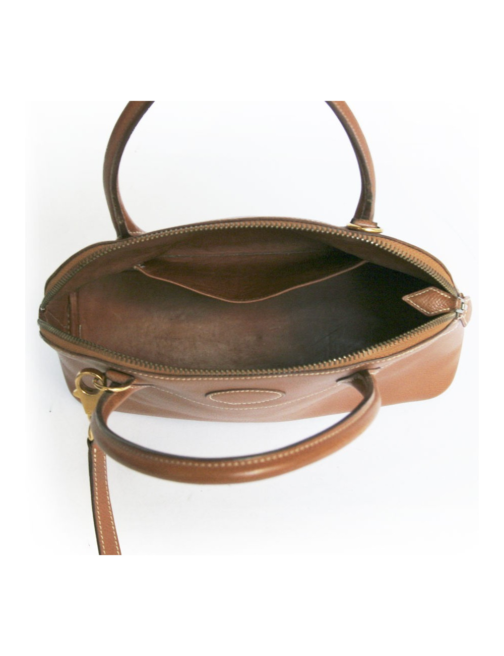 Mini bolide HERMES cuir courchevel gold