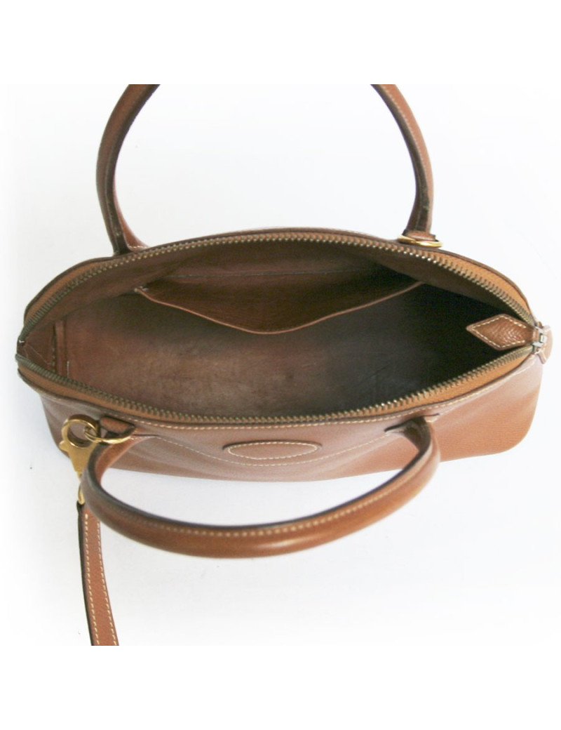 Mini bolide HERMES cuir courchevel gold