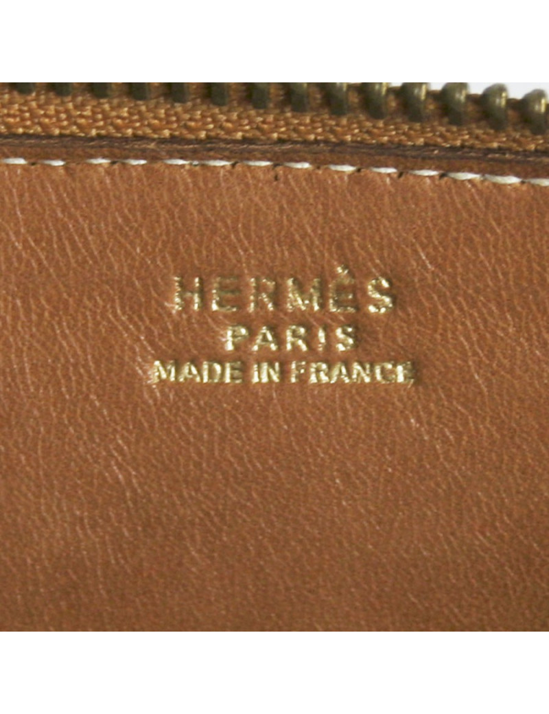 Mini bolide HERMES cuir courchevel gold