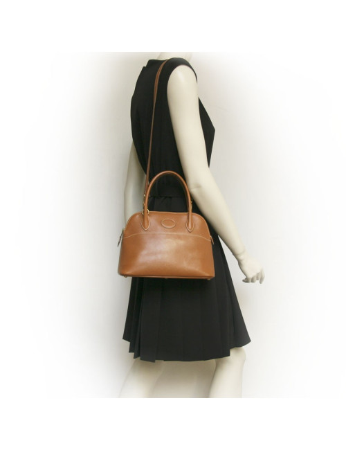 Mini bolide HERMES cuir courchevel gold