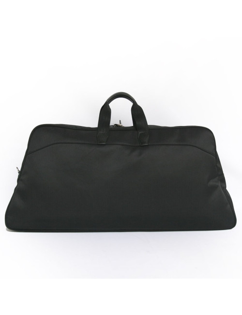 Sac de tennis HERMES en toile chevrons noirs