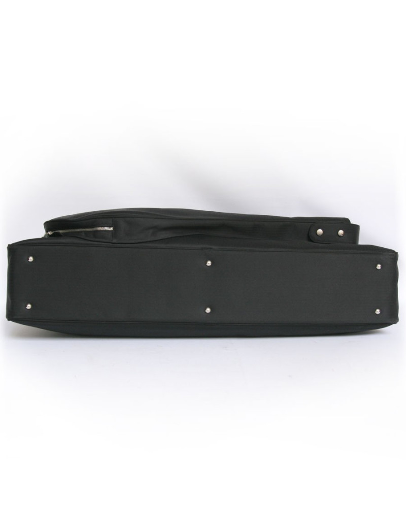 HERMÈS tennis bag in black chevron canvas with its towel