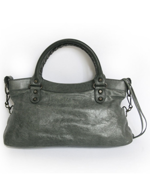 Sac Classic First BALENCIAGA  cuir vert