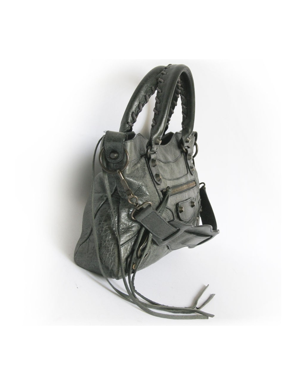 Sac Classic First BALENCIAGA  cuir vert