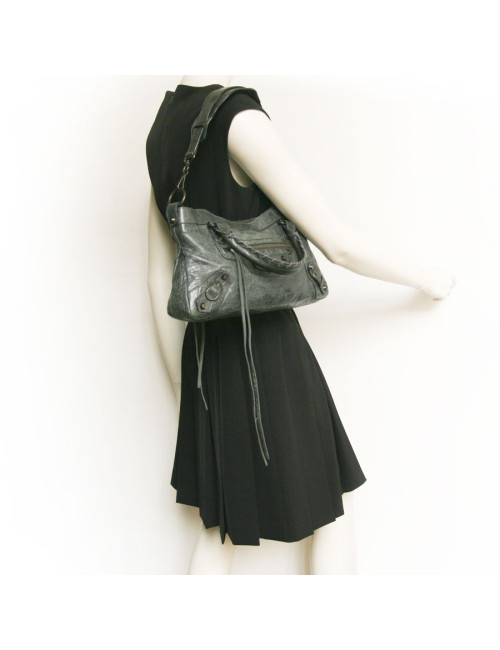 Sac Classic First BALENCIAGA  cuir vert