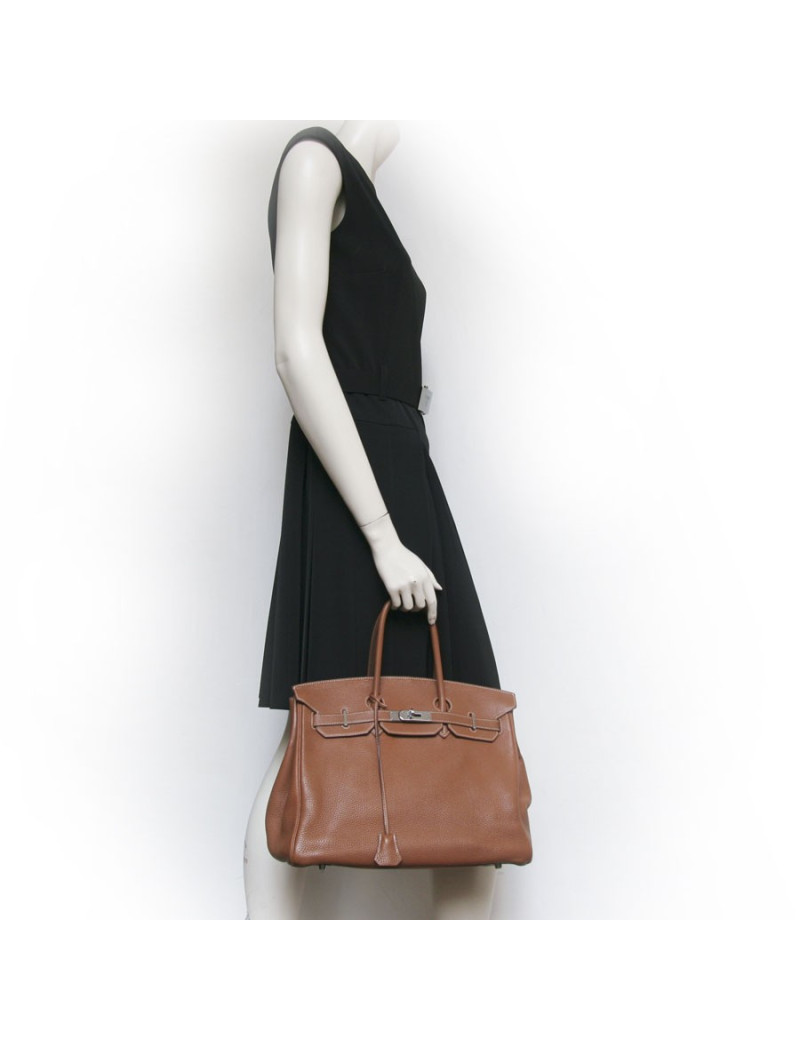 Birkin 35 HERMES togo gold foncé