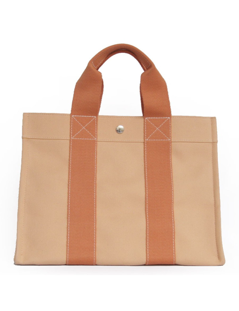 Sac en toile HERMES abricot