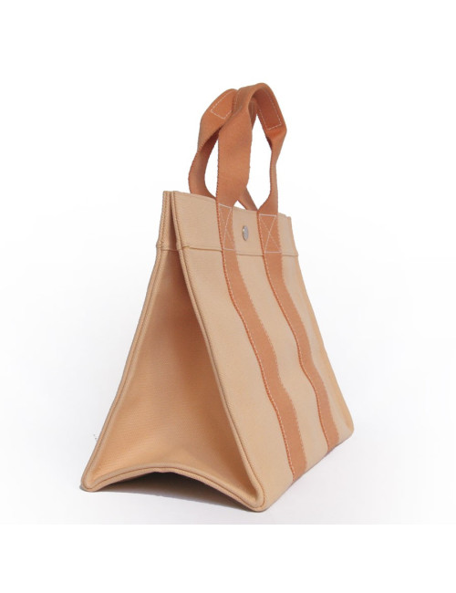 Sac en toile HERMES abricot