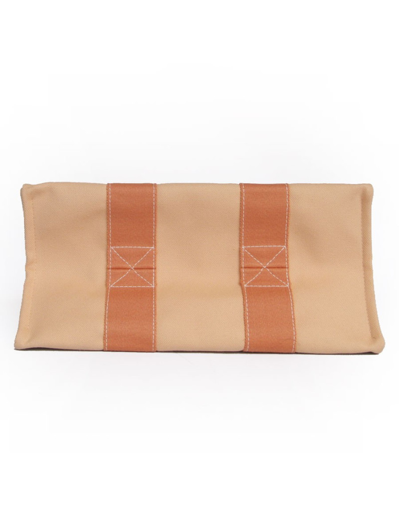 Sac en toile HERMES abricot