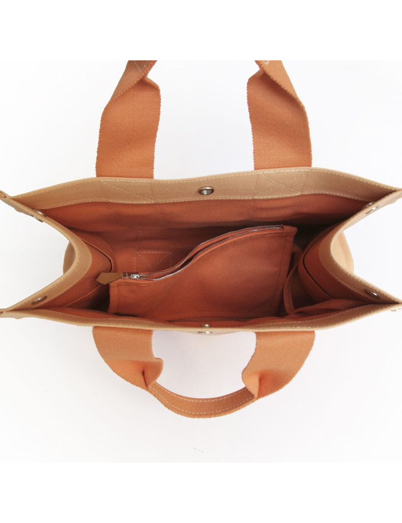 Sac en toile HERMES abricot