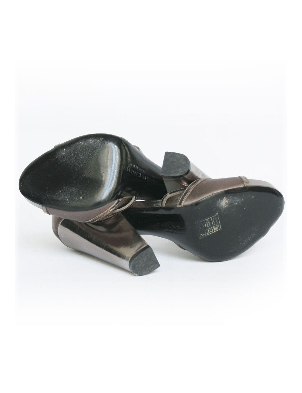 Sandales hautes GIVENCHY t 37 bronze et doré