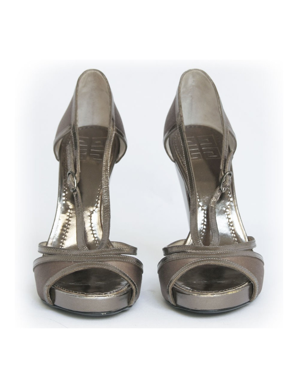 Sandales hautes GIVENCHY t 37 bronze et doré