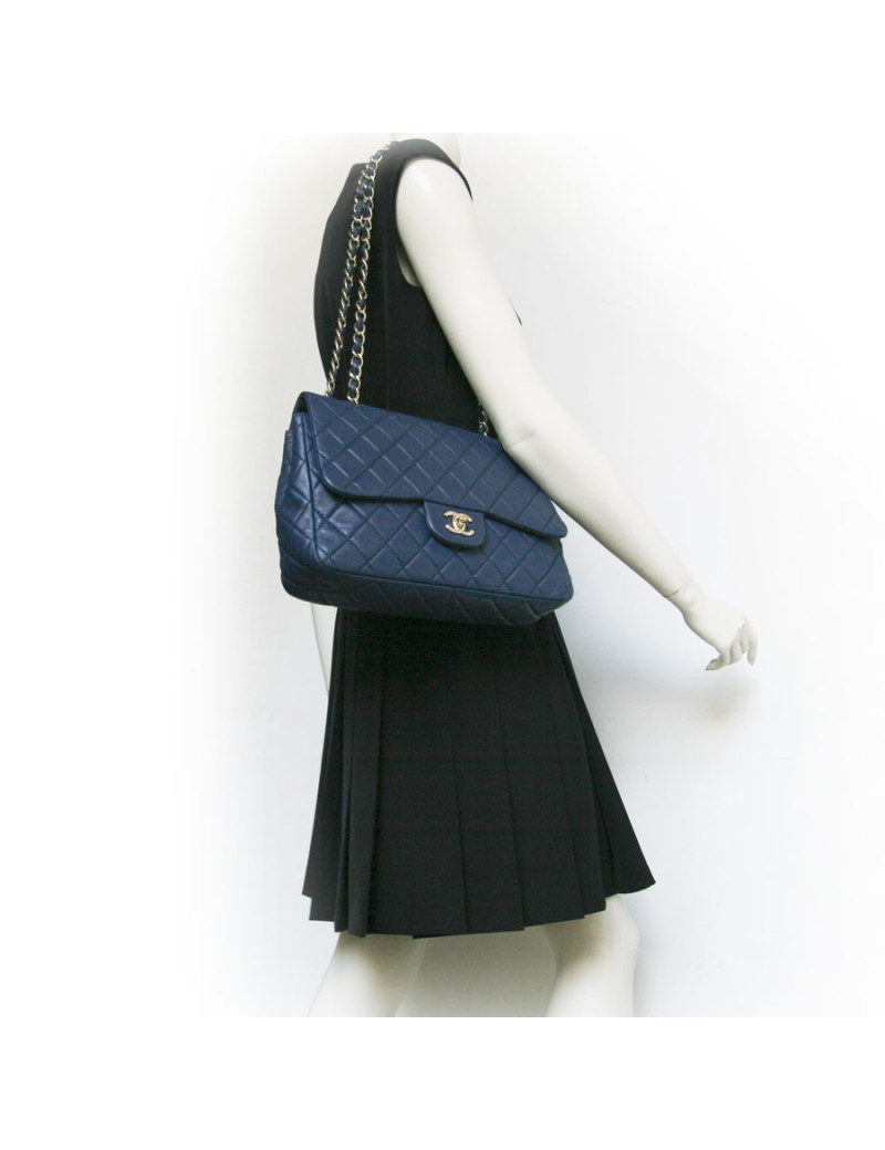 Sac Jumbo CHANEL bleu jeans 
