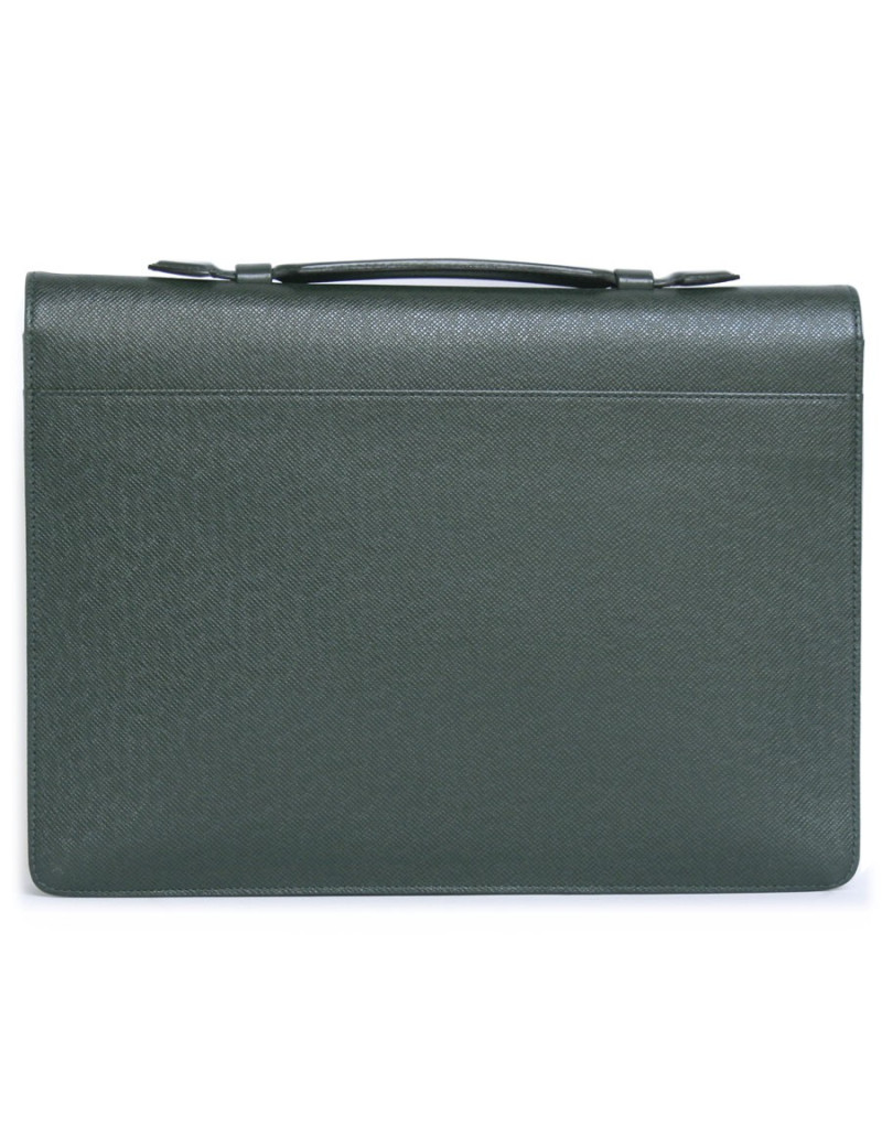 porte-documents Robusta  LOUIS VUITTON cuir taiga vert 