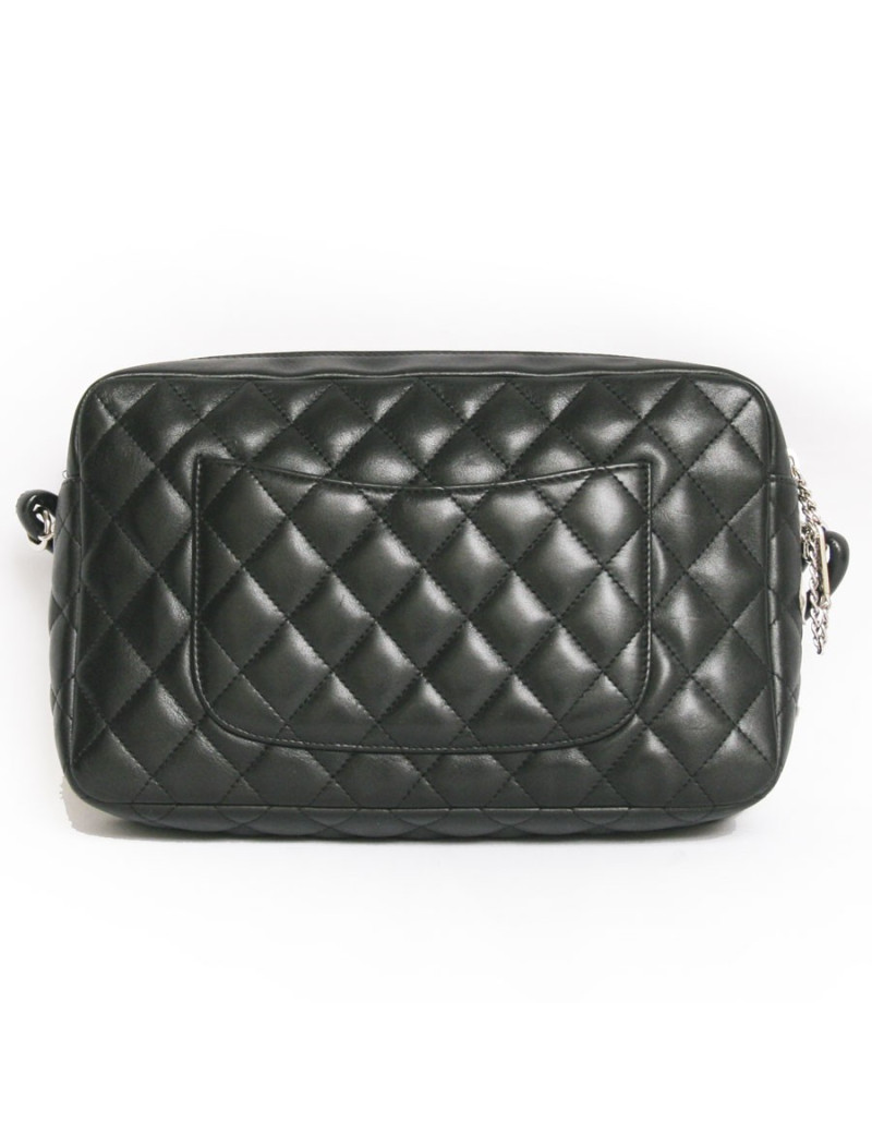 Sac Cambon CHANEL cuir noir 