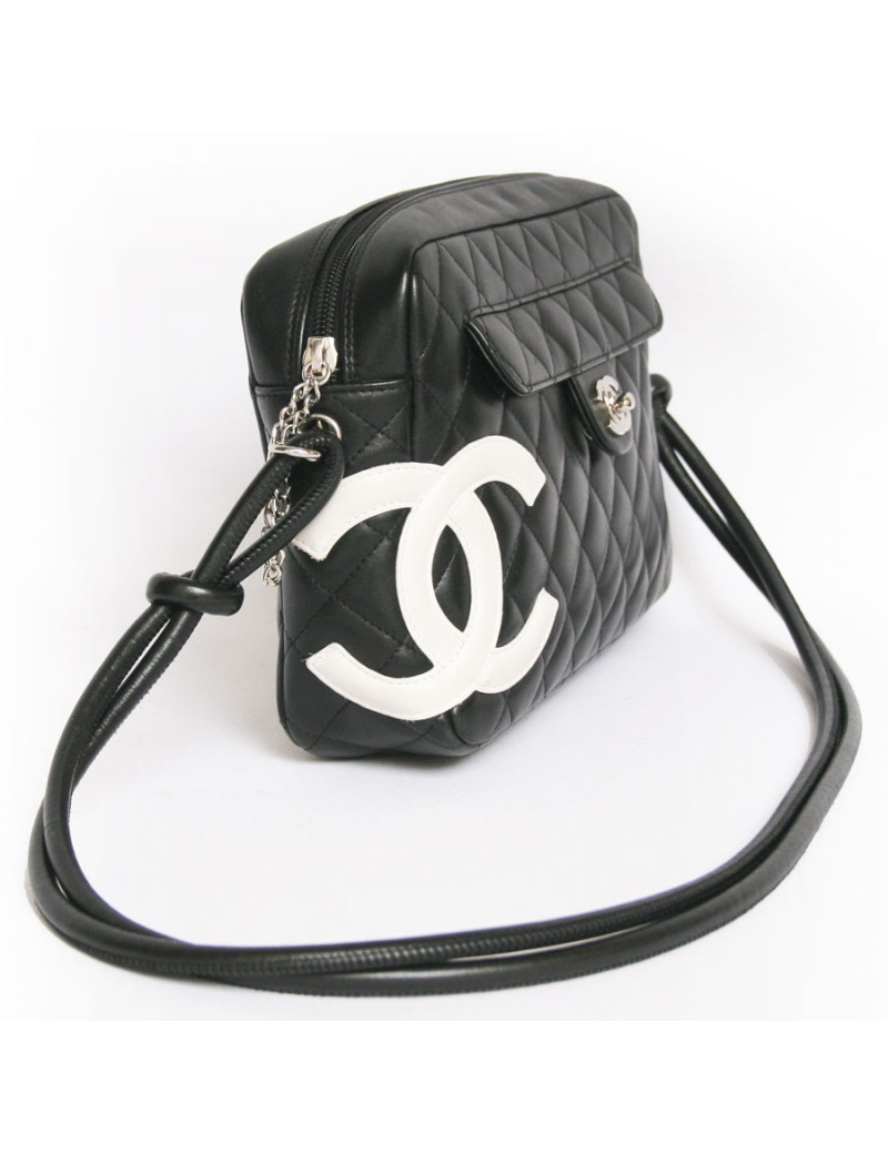Sac Cambon CHANEL cuir noir 
