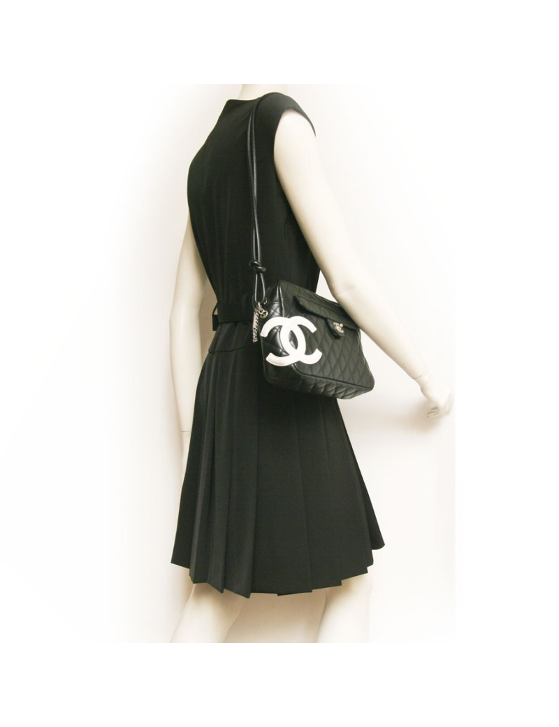 Sac Cambon CHANEL cuir noir 