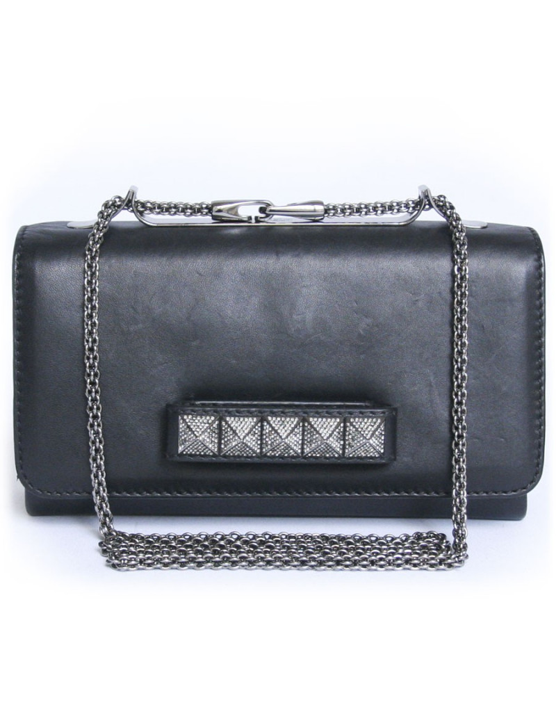 Sac pochette VALENTINO cuir noir