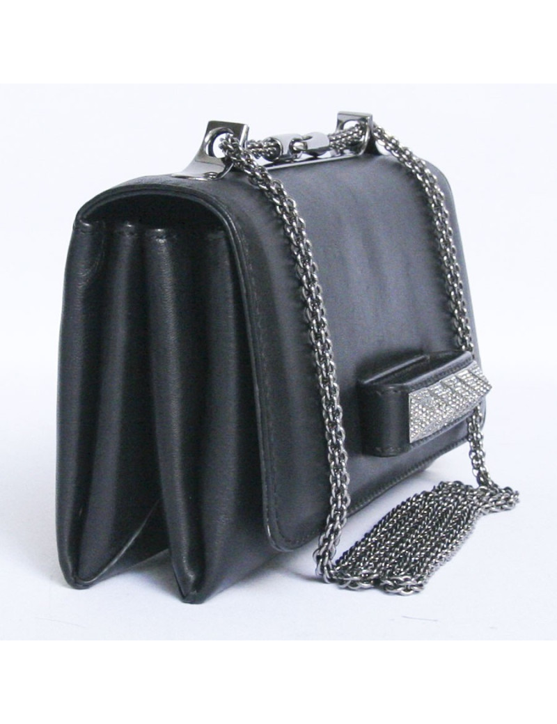 Sac pochette VALENTINO cuir noir