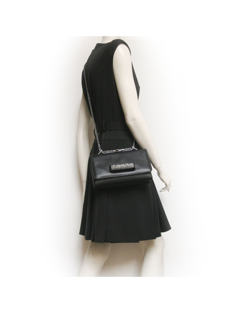 Sac pochette VALENTINO cuir noir