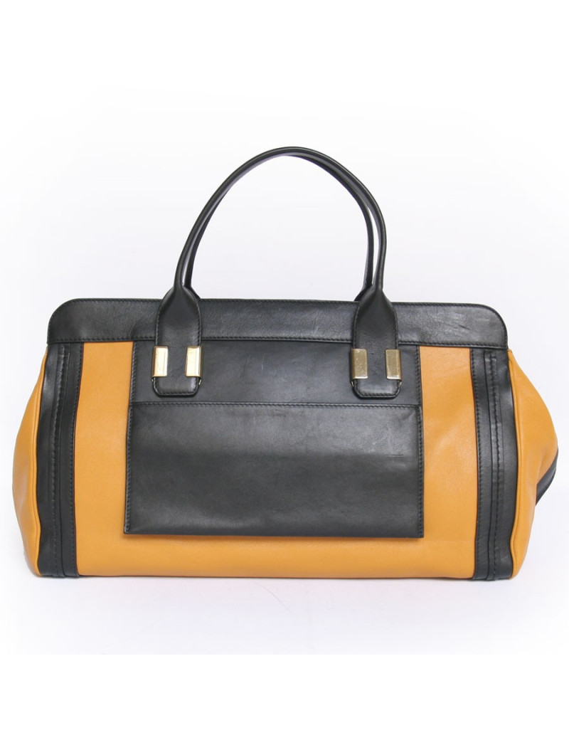 Sac CHLOE bicolore noir et moutarde