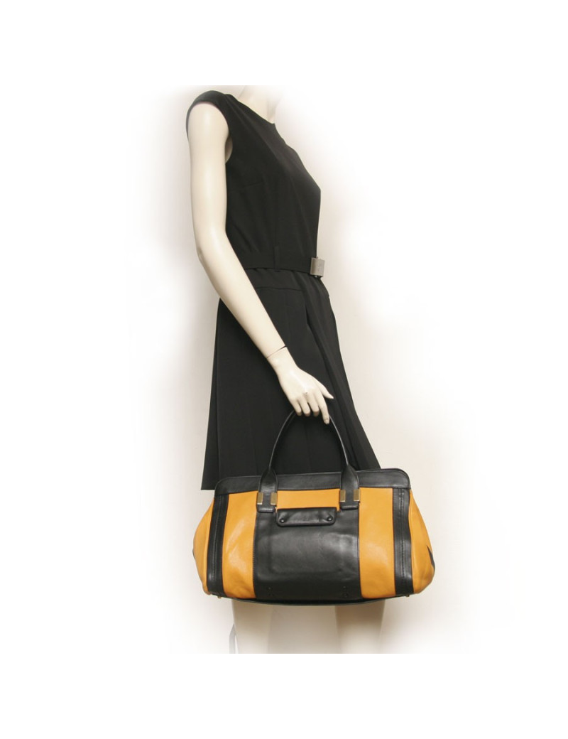 Sac CHLOE bicolore noir et moutarde