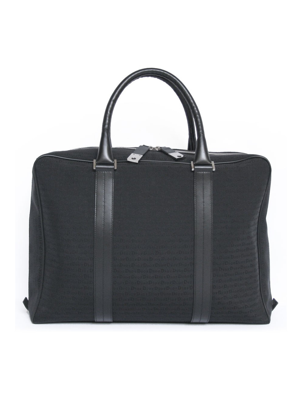 Sac DIOR porte-documents toile et cuir 