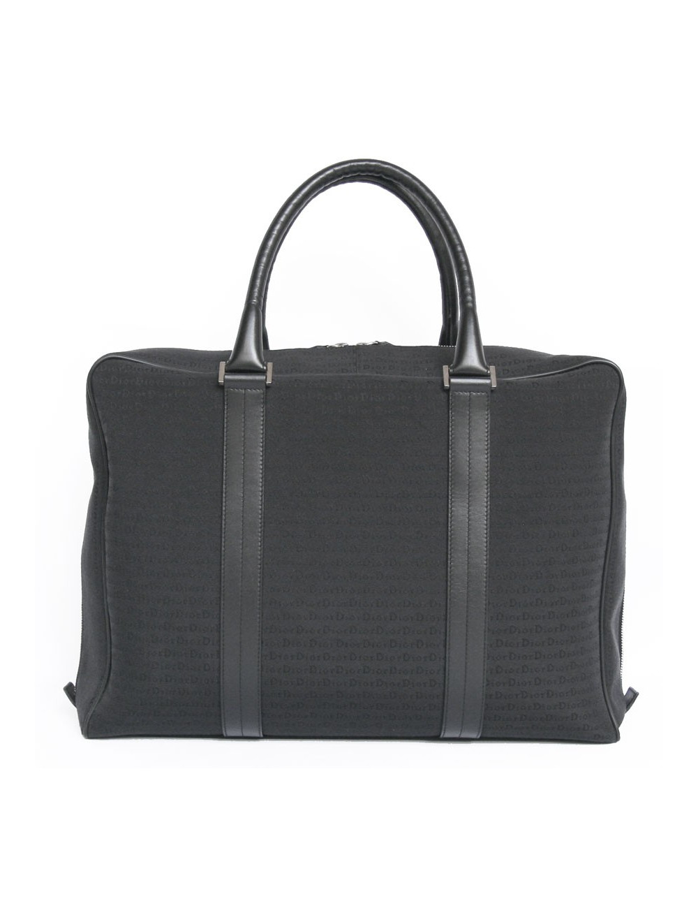 Sac DIOR porte-documents toile et cuir 