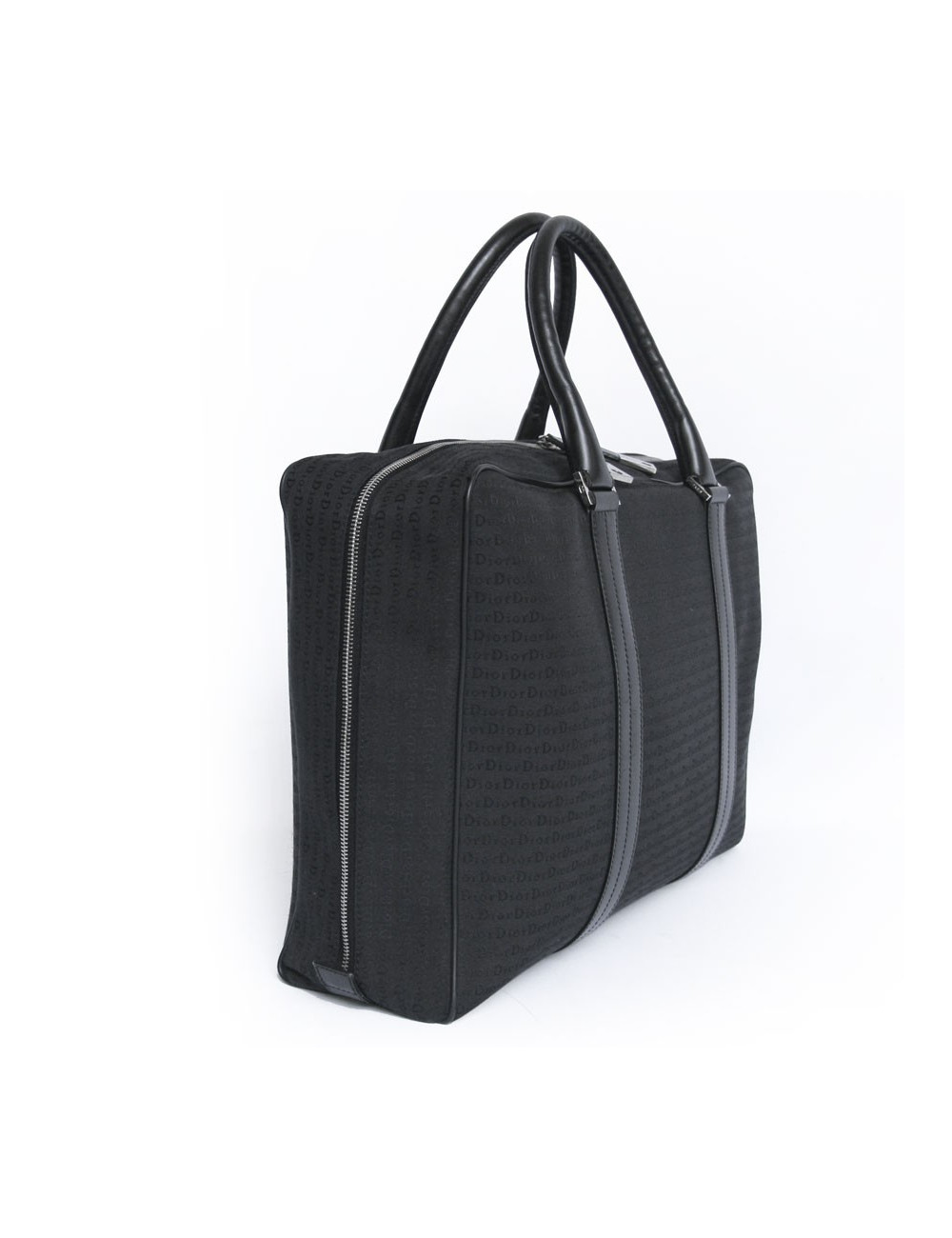 Sac DIOR porte-documents toile et cuir 