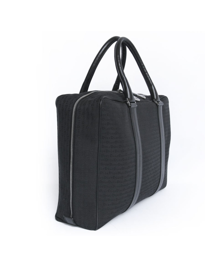 Sac DIOR porte-documents toile et cuir 