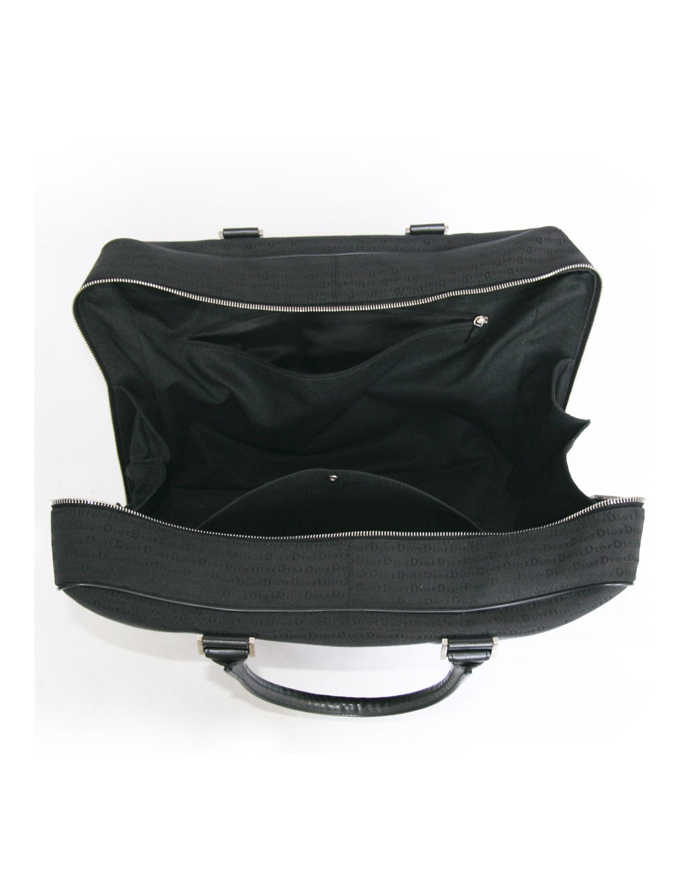 Sac DIOR porte-documents toile et cuir 