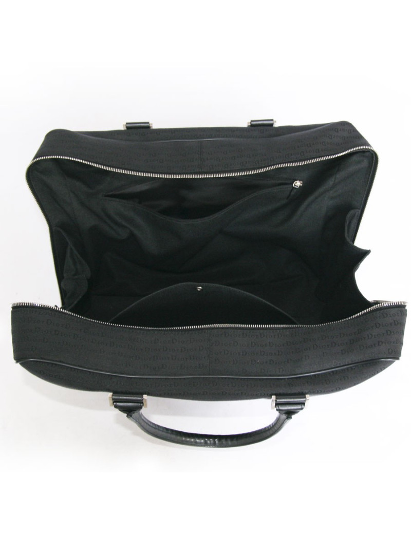 Sac DIOR porte-documents toile et cuir 