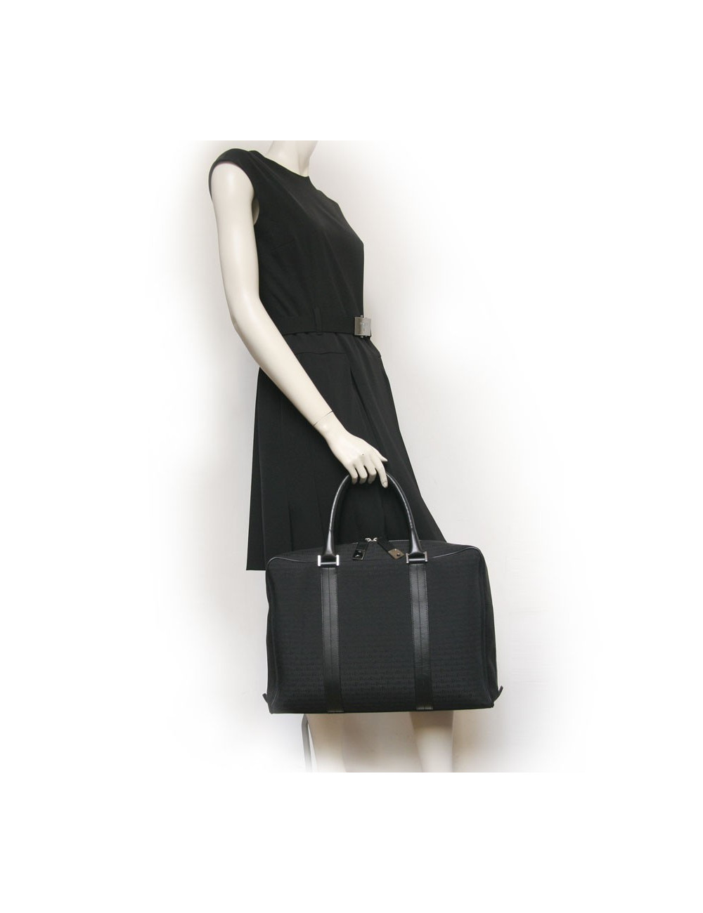 Sac DIOR porte-documents toile et cuir 