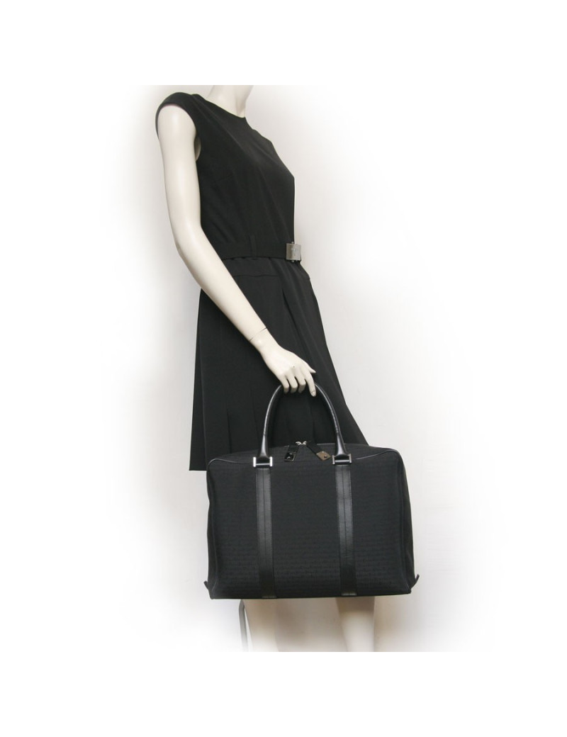 Sac DIOR porte-documents toile et cuir 