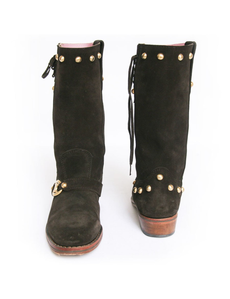 Bottes CELINE en veau velours marron T 36
