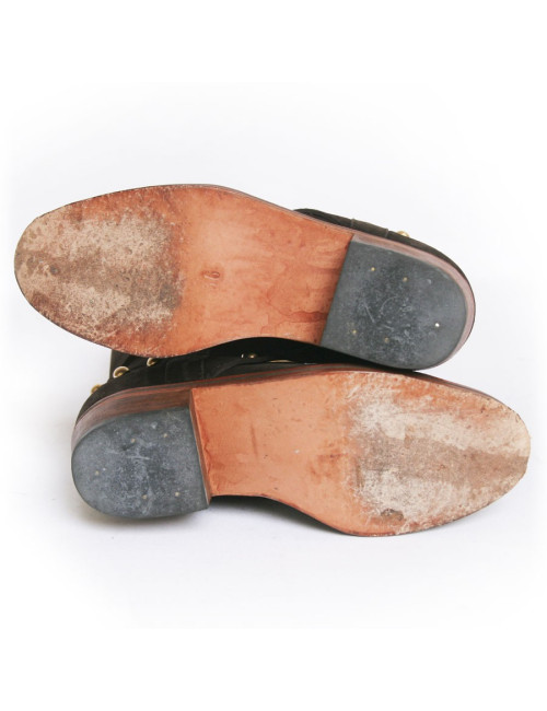 Bottes CELINE en veau velours marron T 36