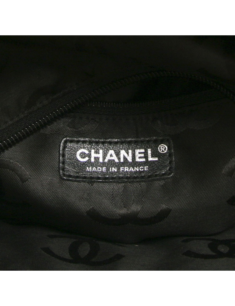 Sac shopping  Cambon CHANEL bicolore beige et noir GM