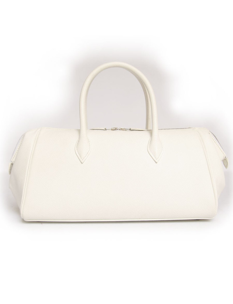 Sac HERMES cuir epsom blanc