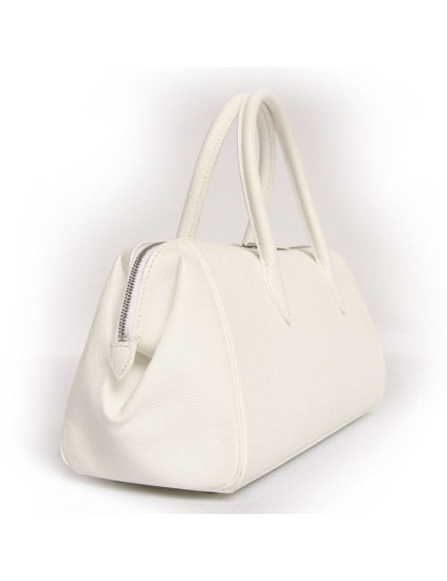 Sac HERMES cuir epsom blanc