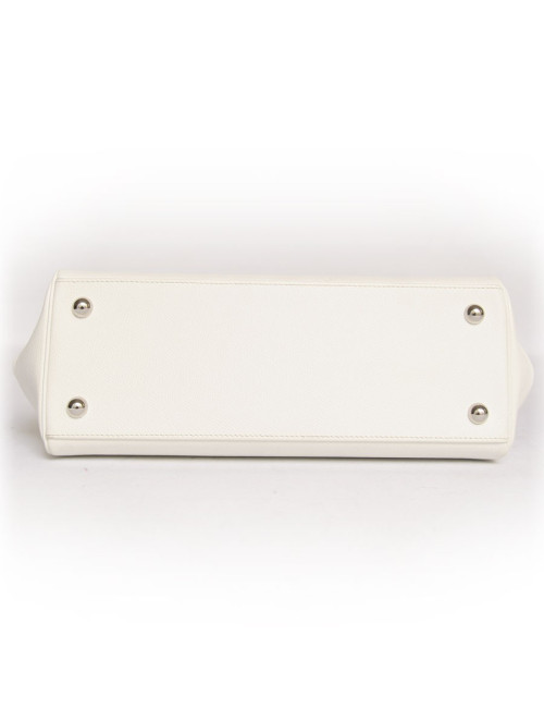 Sac HERMES cuir epsom blanc