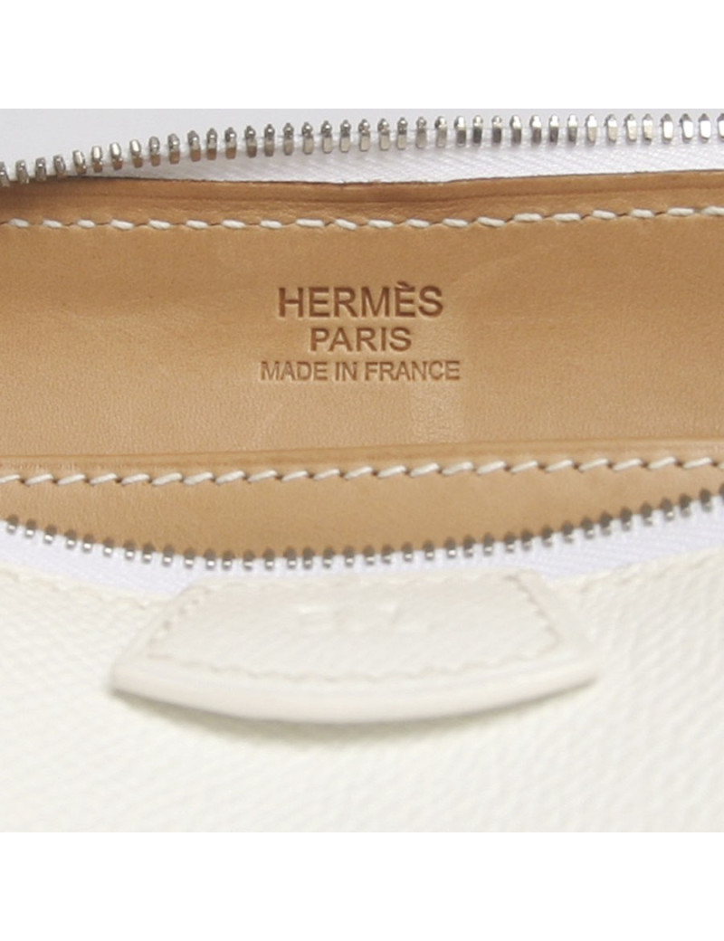 Sac HERMES cuir epsom blanc