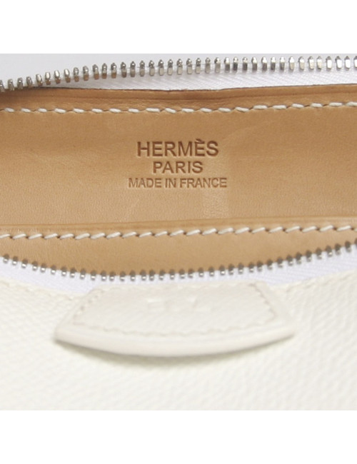 Sac HERMES cuir epsom blanc