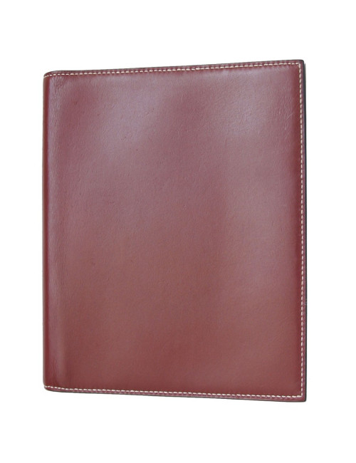 Couverture d'agenda semainier HERMES veau  box bordeaux