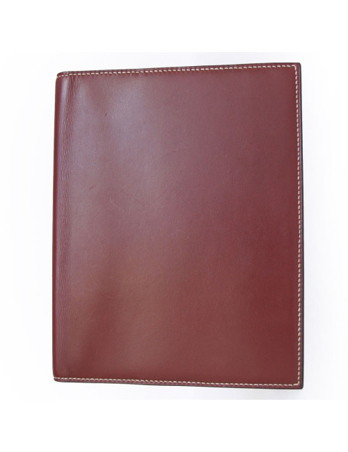 Couverture d'agenda semainier HERMES veau  box bordeaux