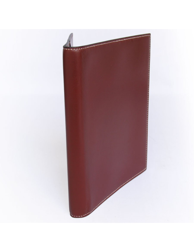 Couverture d'agenda semainier HERMES veau  box bordeaux