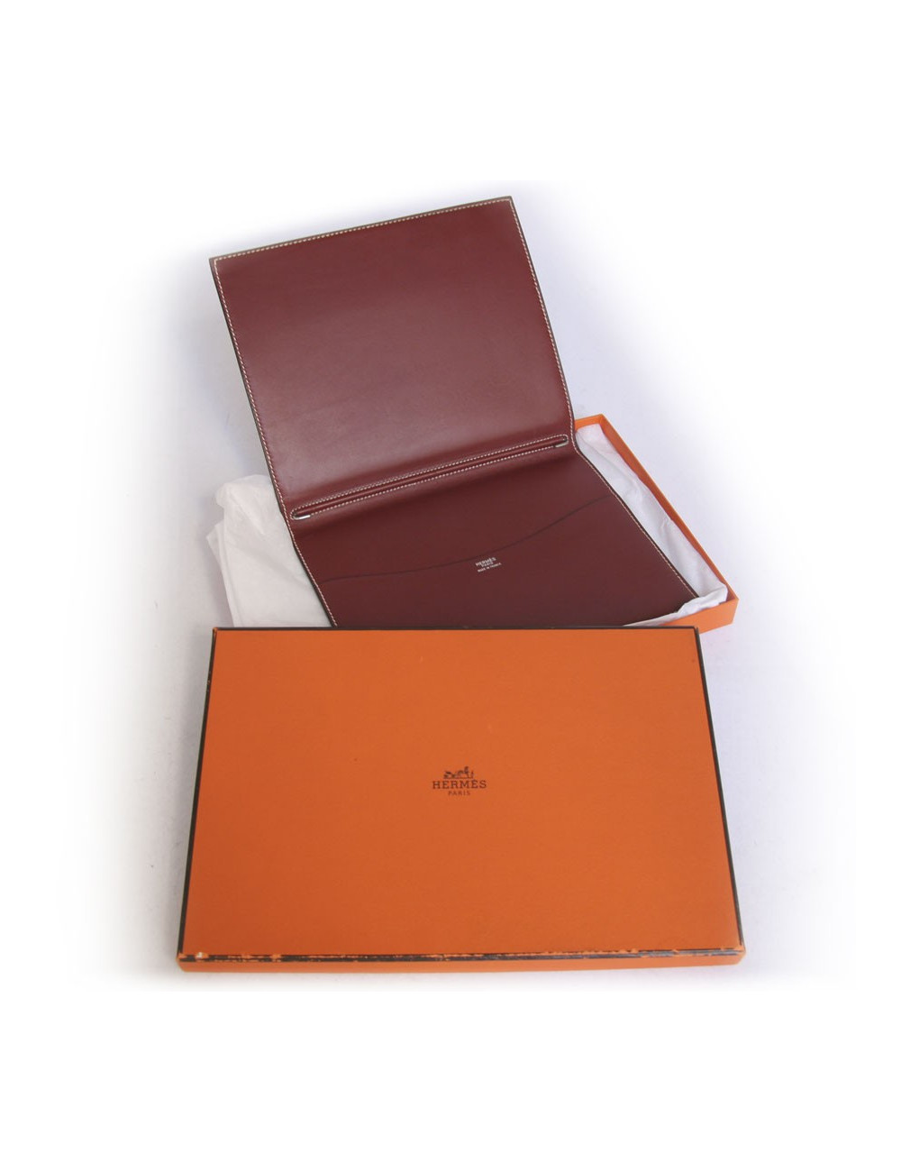Couverture d'agenda semainier HERMES veau  box bordeaux