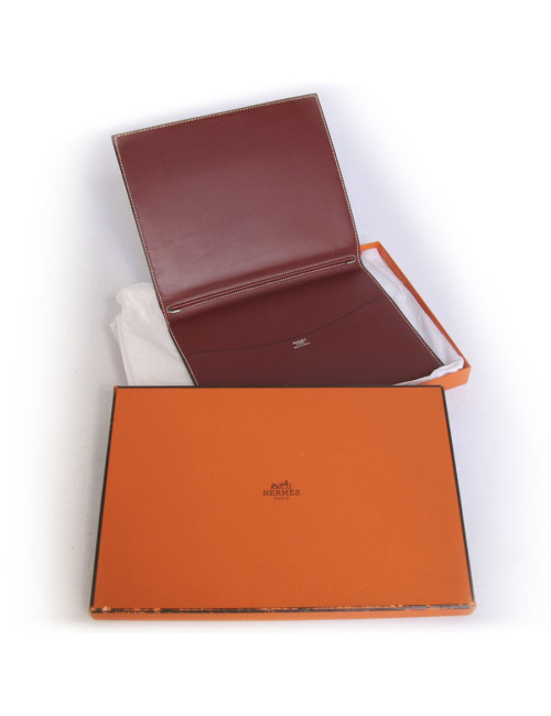 Couverture d'agenda semainier HERMES veau  box bordeaux