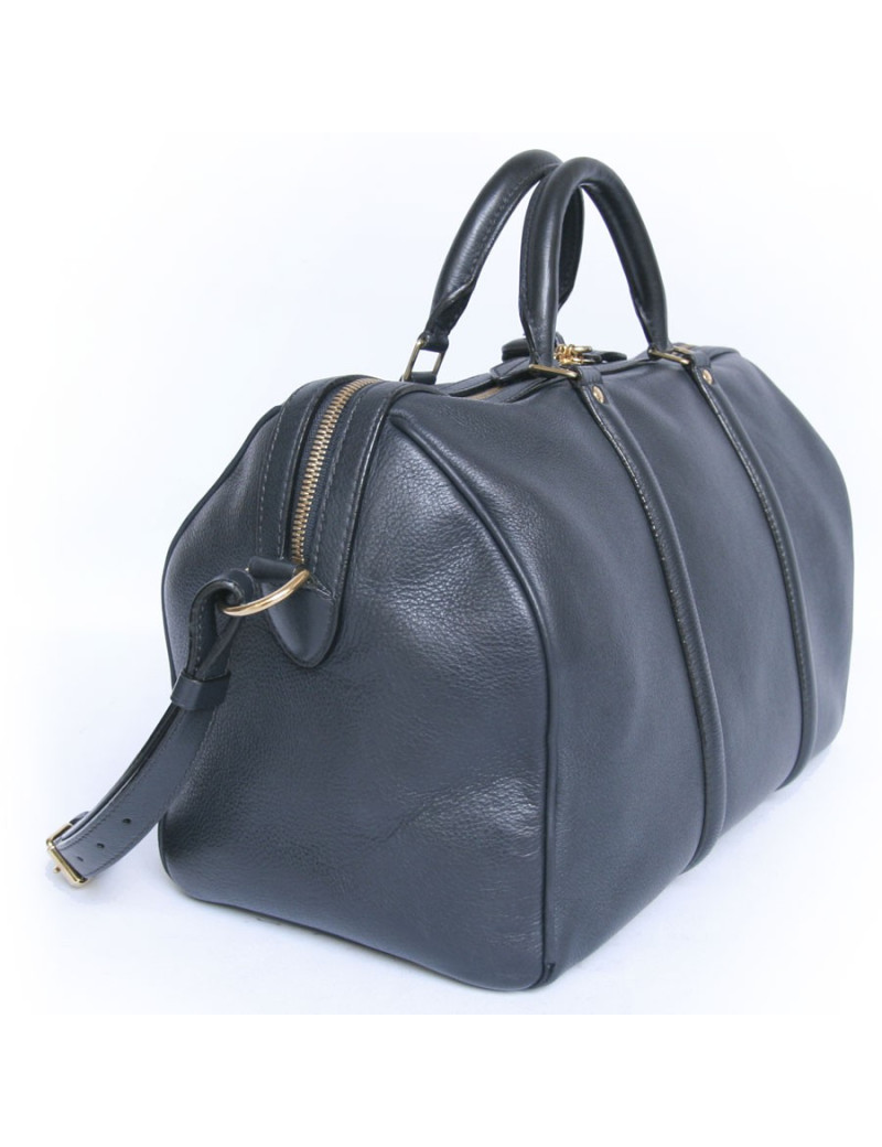 Sac speedy LOUIS VUITONN cuir bleu avec bandoulière