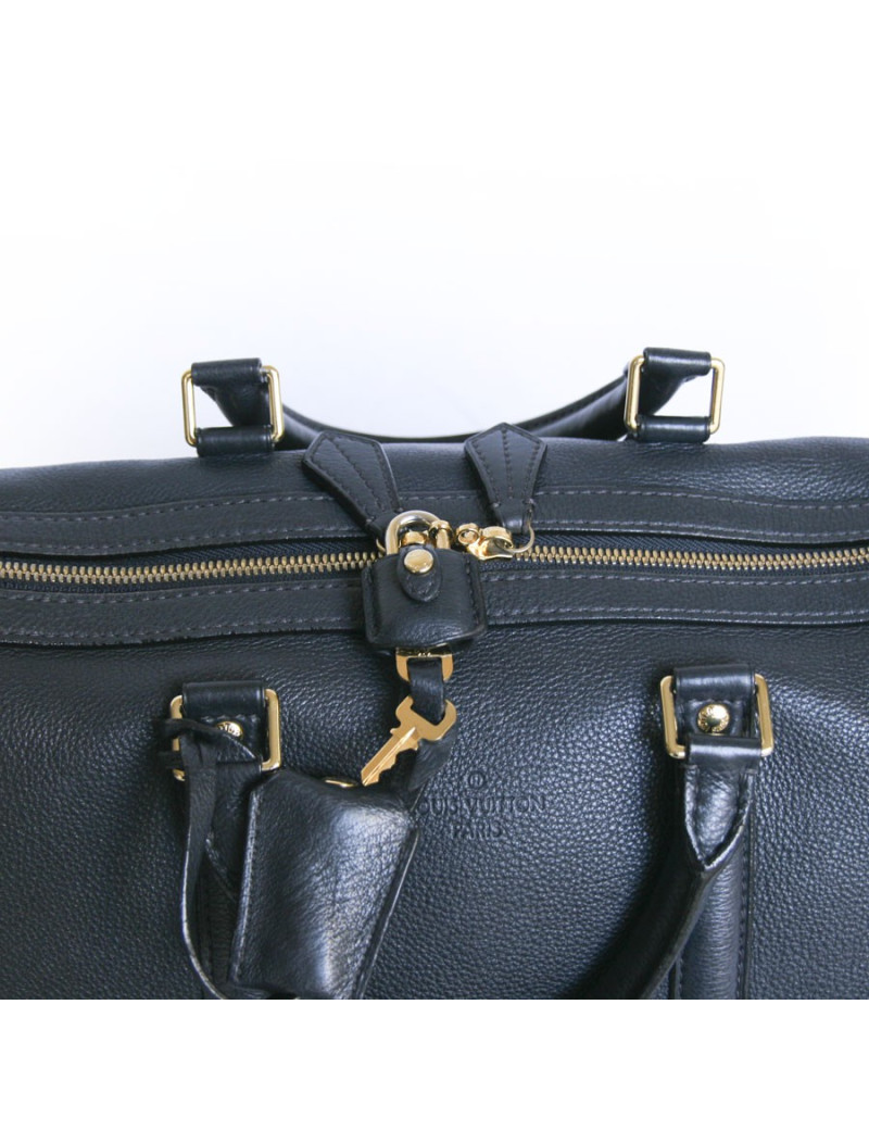 Sac speedy LOUIS VUITONN cuir bleu avec bandoulière