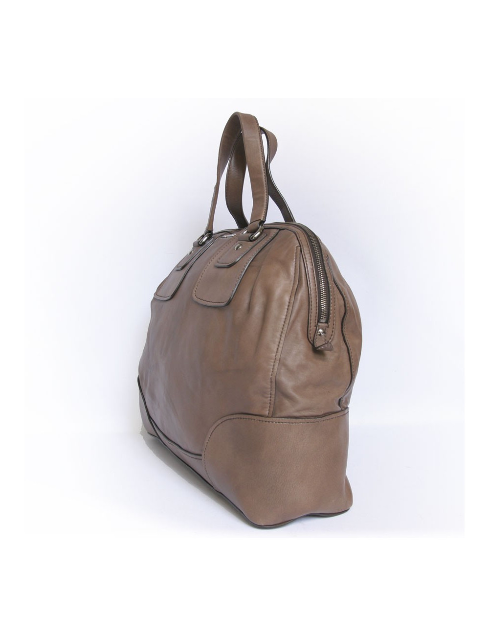 Sac weekender MIU MIU cuir étoupe GM